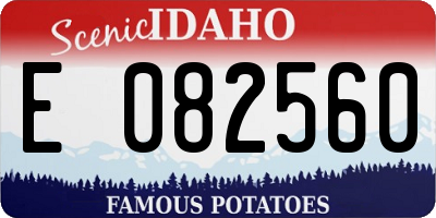 ID license plate E082560