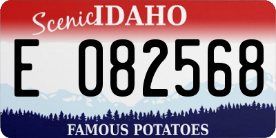 ID license plate E082568
