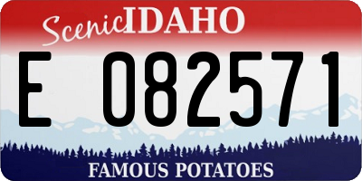 ID license plate E082571
