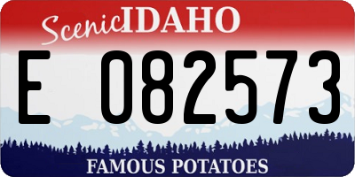 ID license plate E082573