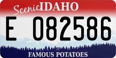 ID license plate E082586
