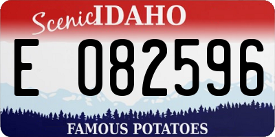 ID license plate E082596