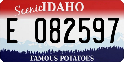 ID license plate E082597