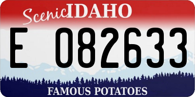 ID license plate E082633