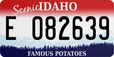 ID license plate E082639