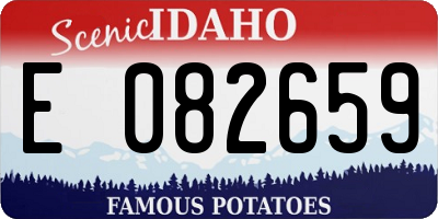 ID license plate E082659