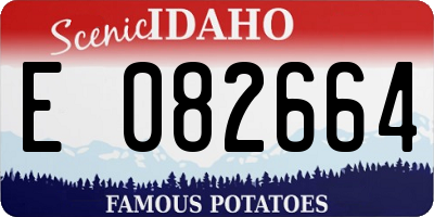 ID license plate E082664