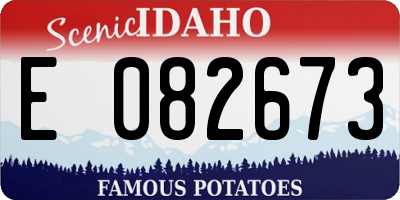 ID license plate E082673
