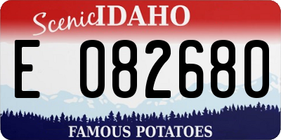 ID license plate E082680