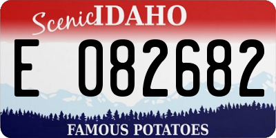ID license plate E082682