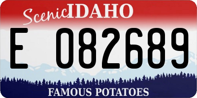 ID license plate E082689