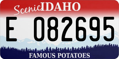 ID license plate E082695