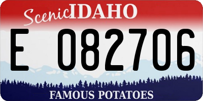 ID license plate E082706