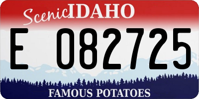 ID license plate E082725