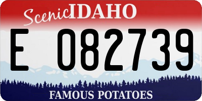 ID license plate E082739