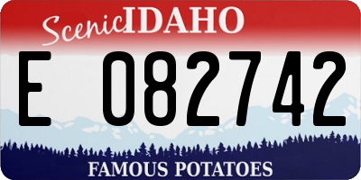 ID license plate E082742