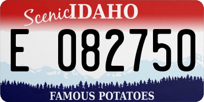 ID license plate E082750