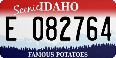 ID license plate E082764