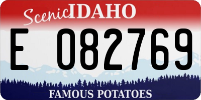 ID license plate E082769
