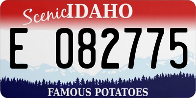 ID license plate E082775