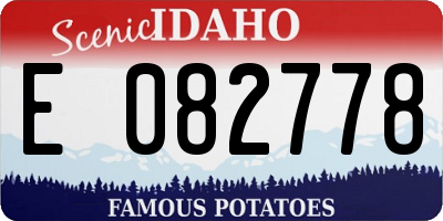 ID license plate E082778