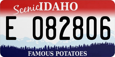 ID license plate E082806