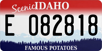 ID license plate E082818