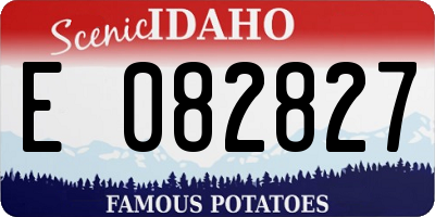 ID license plate E082827