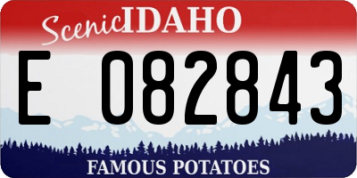 ID license plate E082843