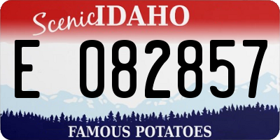 ID license plate E082857