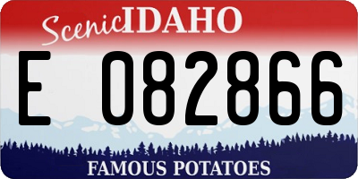 ID license plate E082866