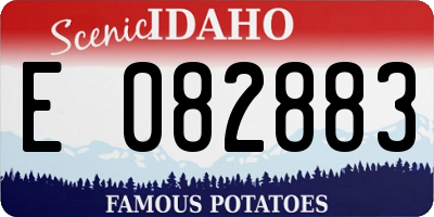 ID license plate E082883