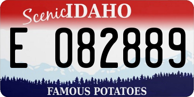 ID license plate E082889