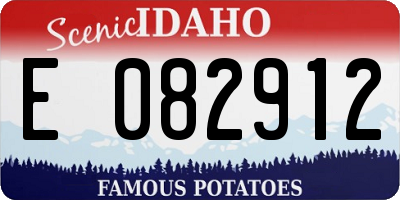 ID license plate E082912
