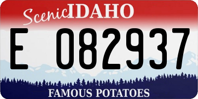 ID license plate E082937