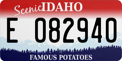 ID license plate E082940
