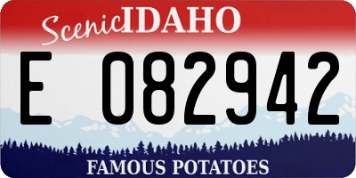 ID license plate E082942