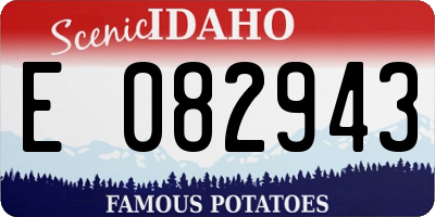 ID license plate E082943