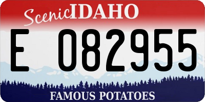 ID license plate E082955