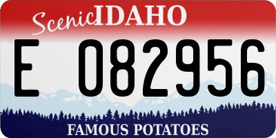 ID license plate E082956