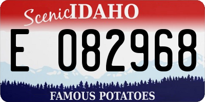 ID license plate E082968