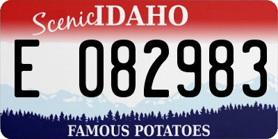 ID license plate E082983