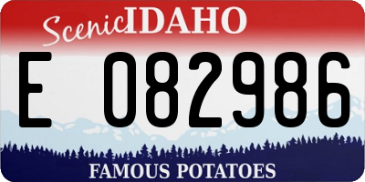 ID license plate E082986