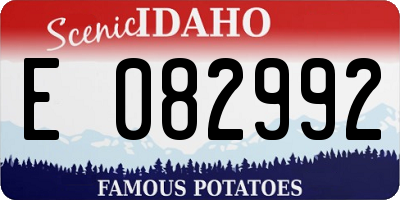 ID license plate E082992