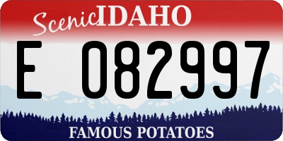 ID license plate E082997