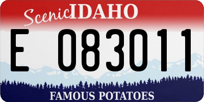 ID license plate E083011