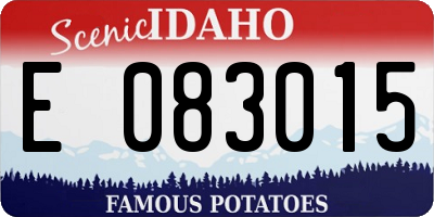 ID license plate E083015