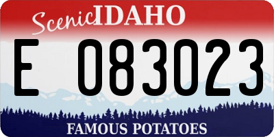ID license plate E083023