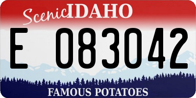 ID license plate E083042