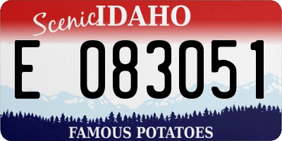 ID license plate E083051